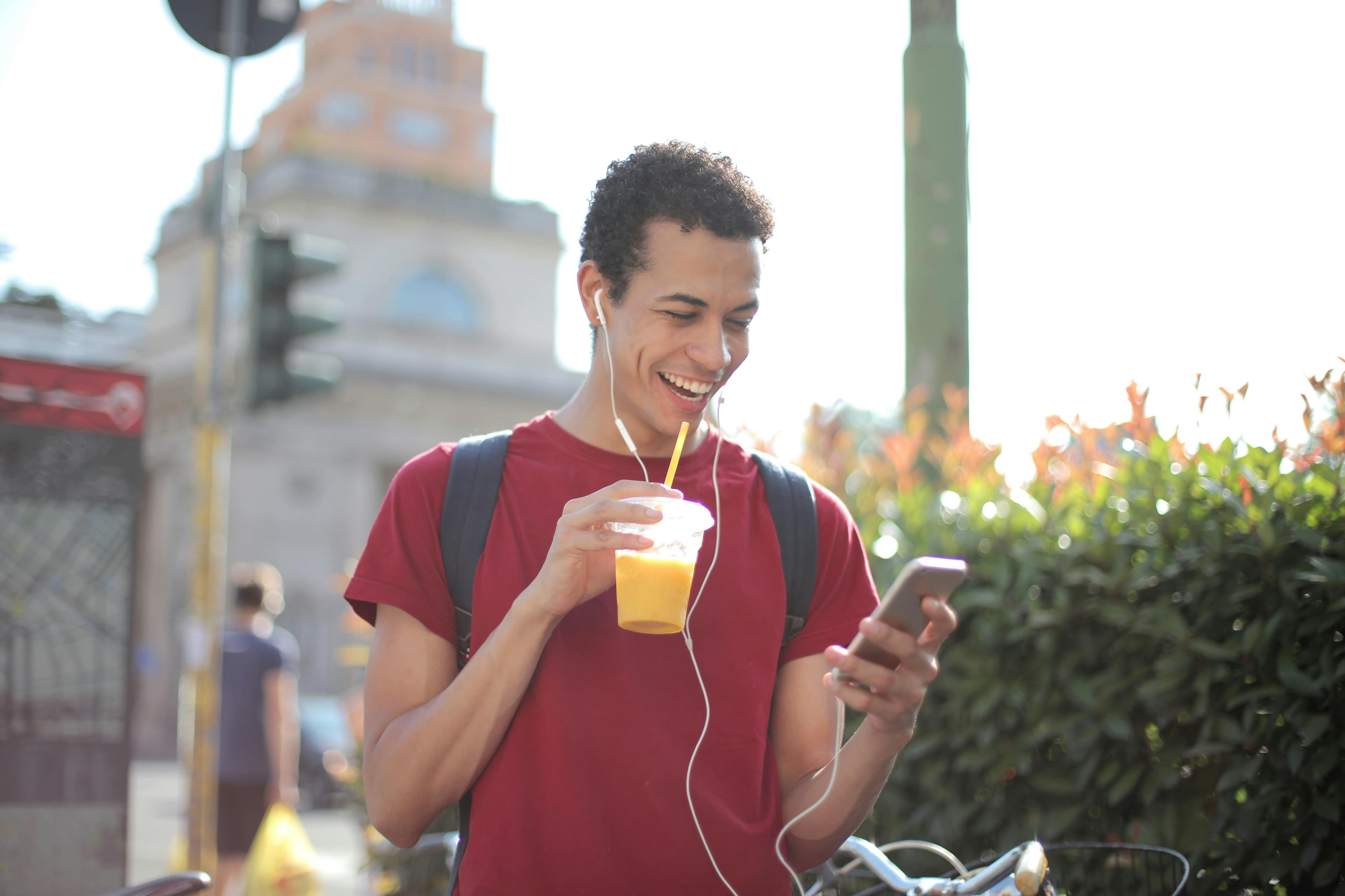 Student on campus